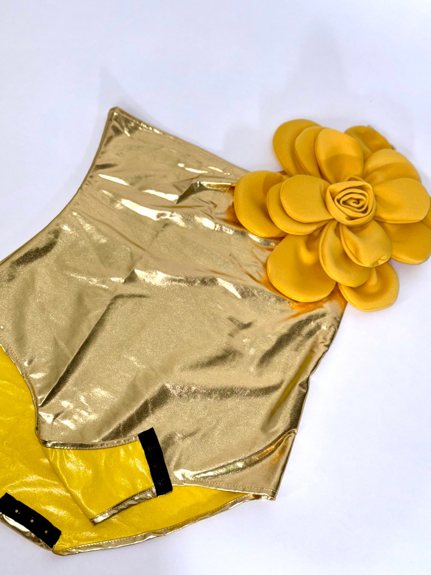 3D Metallic Flower Bodysuit