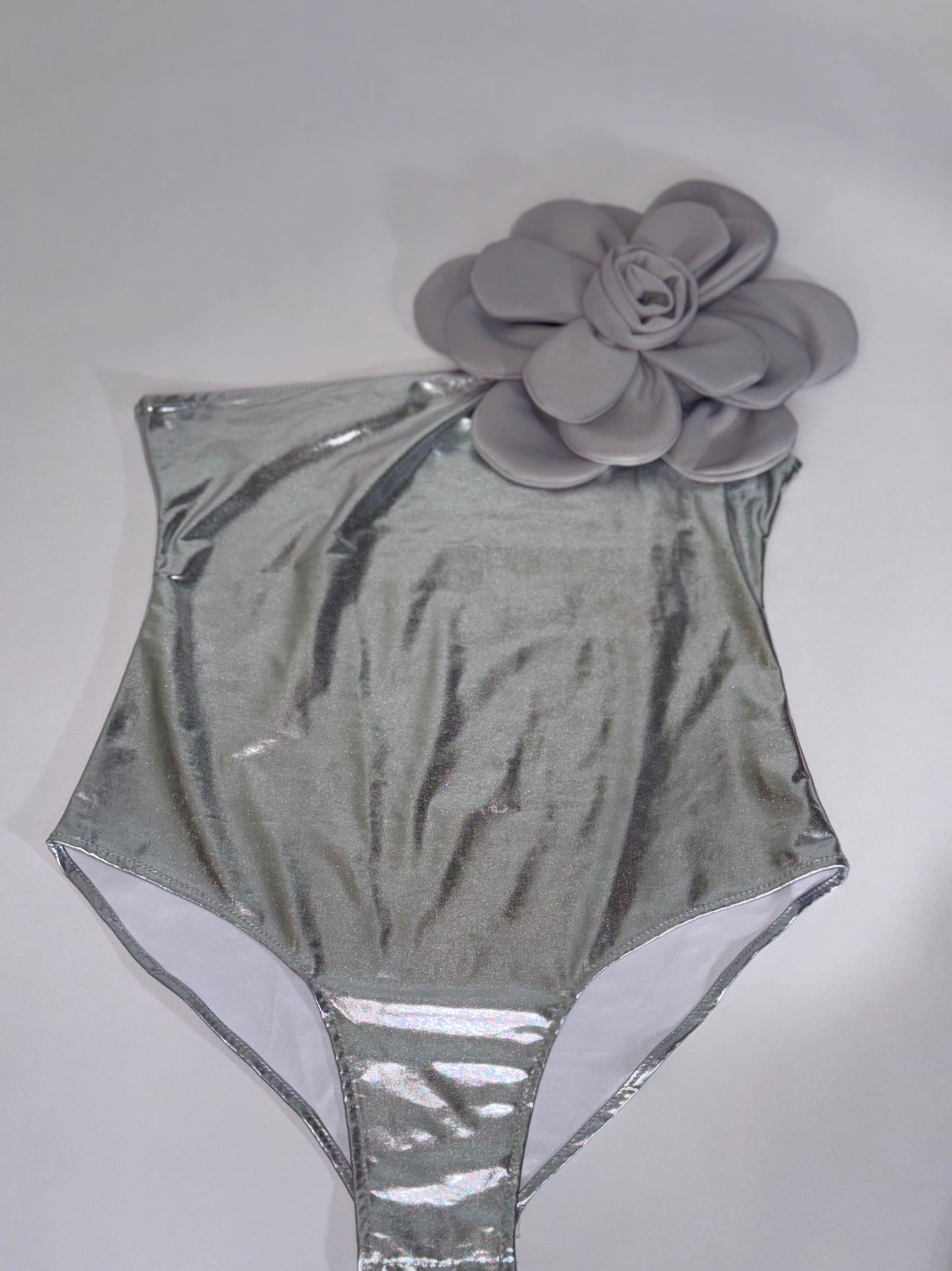 3D Metallic Flower Bodysuit