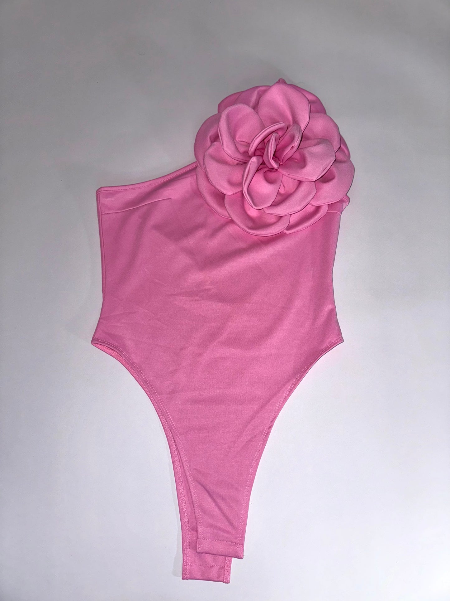 3D Pink Flower Bodysuit