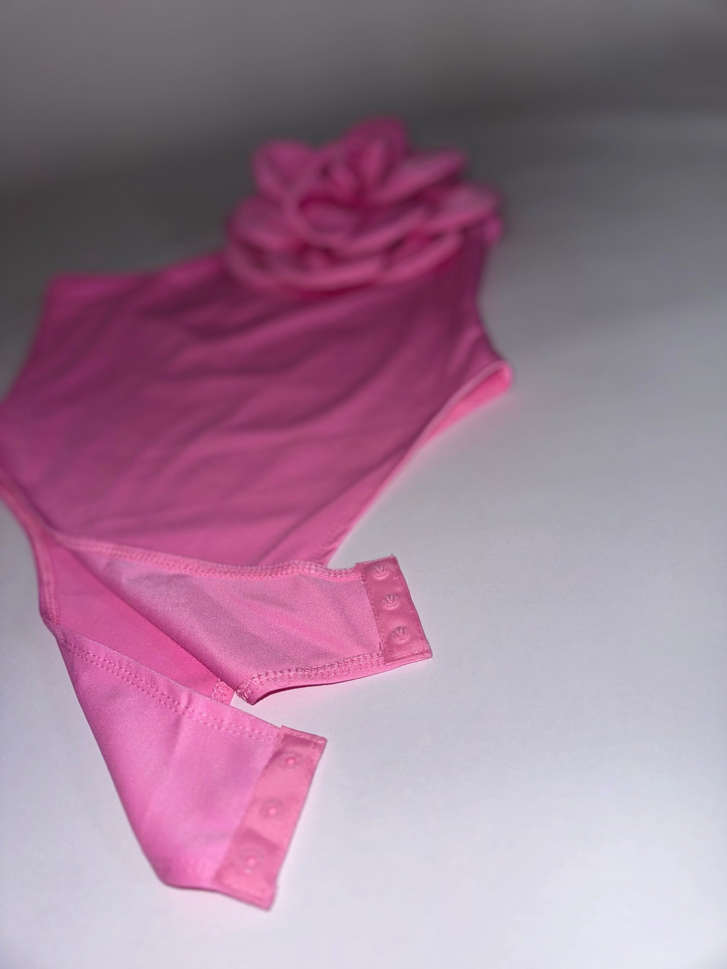 3D Pink Flower Bodysuit