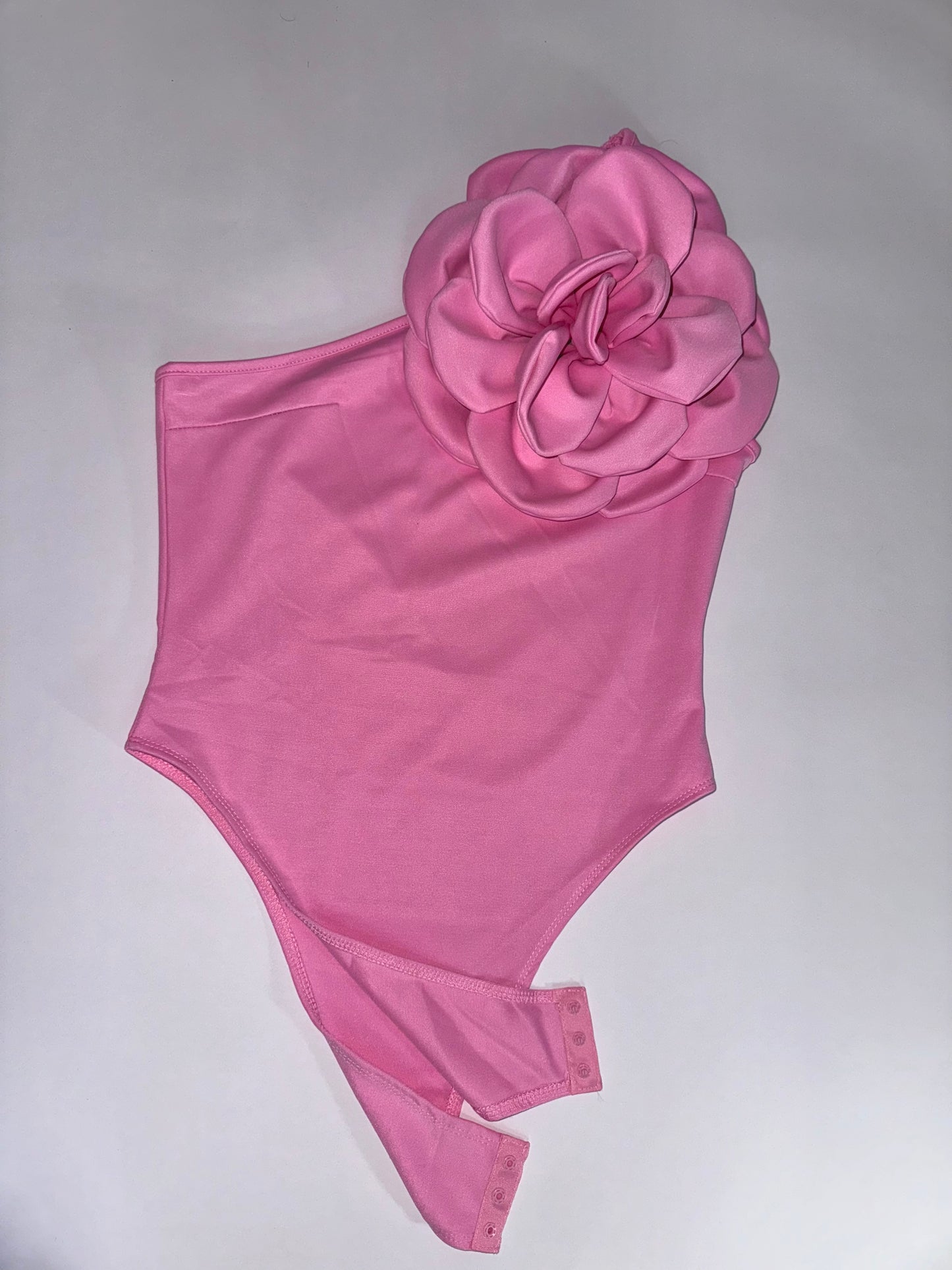 3D Pink Flower Bodysuit