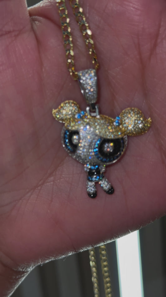 Bubbles Powerpuff Girl Necklace